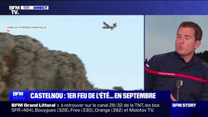 Incendie dans les Pyrénées-Orientales: "Tous les moyens possibles ont convergé vers cette zone-là", indique le porte-parole des sapeurs-pompiers de France