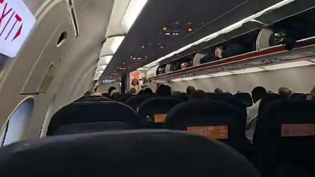 Watch moment easyJet pilot tells passengers that Gatwick flight won't take off