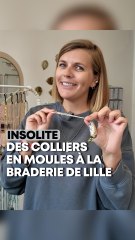 Elle crée des colliers avec des moules pour la braderie !