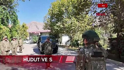 Kara Kuvvetleri Komutanı Bayraktaroğlu, hudut hattı ve sınır ötesinde incelemelerde bulundu