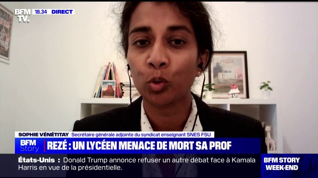 Professeure menacée de mort à Rezé: On parle beaucoup de soutenir les enseignants, il faut que ça se voit concrètement , pour Sophie Vénétitay (SNES-FSU)