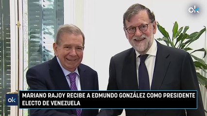 Mariano Rajoy recibe a Edmundo González como presidente electo de Venezuela