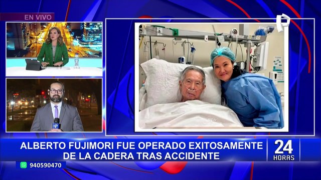 Expresidente Alberto Fujimori fue operado con éxito tras sufrir una fractura de cadera
