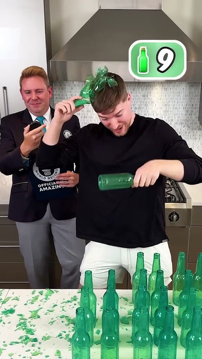 Bottle Head Smashing World Record Attempt!