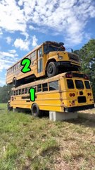 How Many School Buses Can We Stack.