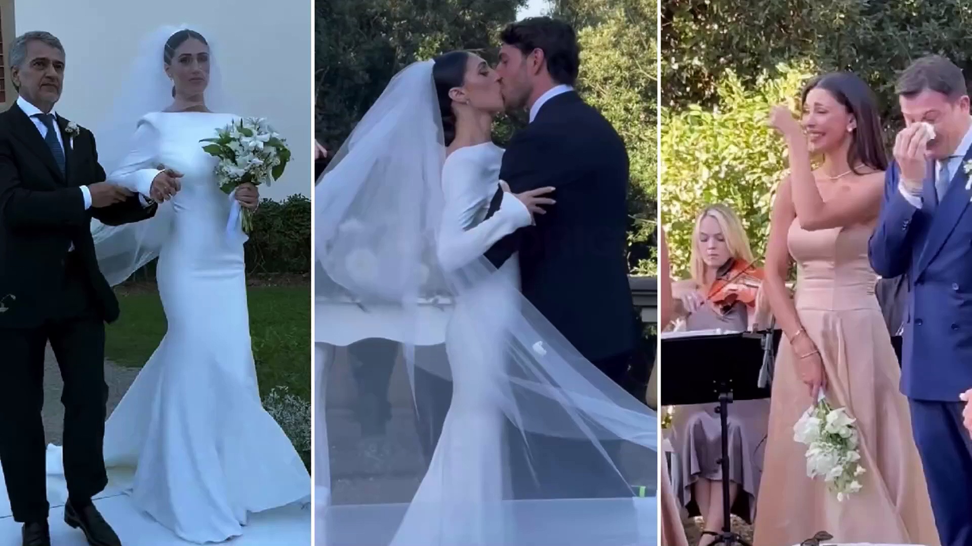 Video Cecilia Rodriguez e Ignazio Moser, nozze da favola nella campagna toscana