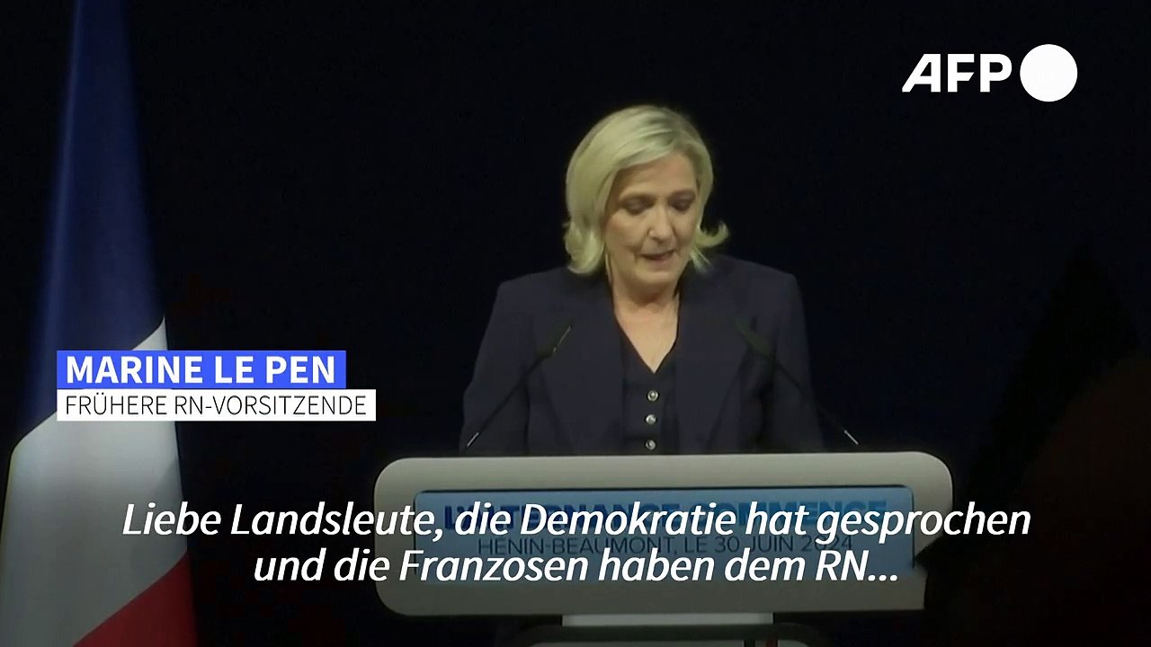 Marine Le Pen: 'Die Demokratie hat gesprochen'