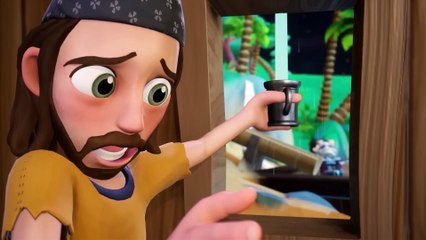 The Lost Mermaid of PiRATE iSLAND!! Melody Learns to be a Real Kid from Pirate Dad! new 3D Cartoon
