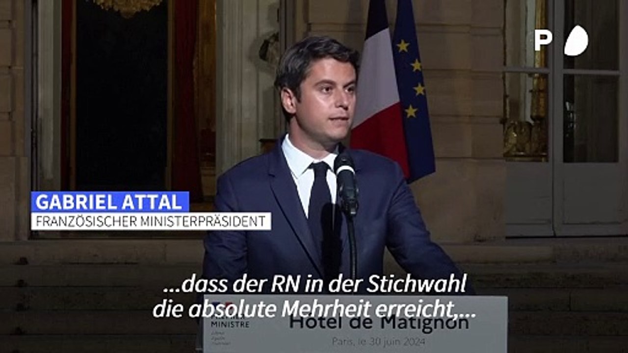 Gabriel attal: "keine einzige stimme darf an den rn gehen"