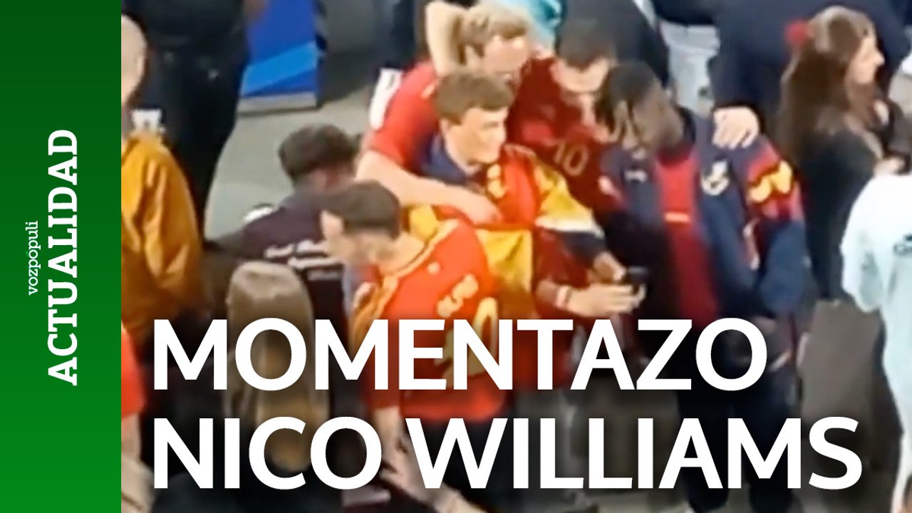Nico Williams e Iñaki Williams dejan este momentazo en la grada tras el España-Georgia