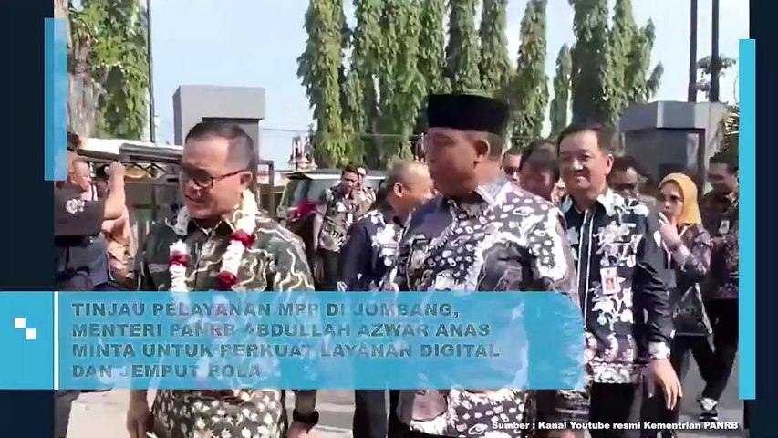 Menteri PanRB Abdullah Azwar Anas Tinjau Pelayanan MPP Jombang, Dorong Layanan Digital dan Proaktif