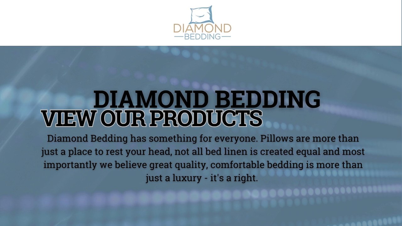 Buy Goose-Down Duvets and Pillows Online at Diamond Bedding