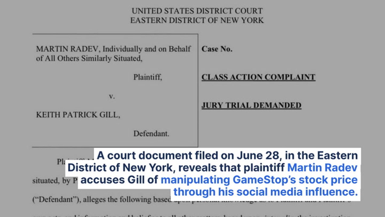 'Roaring Kitty' Keith Patrick Gill Accused Of Gamestop Pump-And-Dump ...