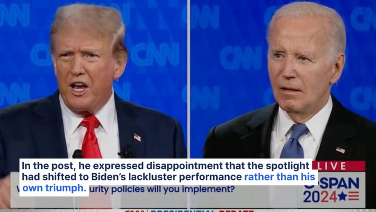 Trump Laments Lack Of Attention Paid To 'The Greatest Debate Performance' He Gave: 'It's All About The Poor Performance Of Crooked Joe, And Not So Much About How Well I Did'