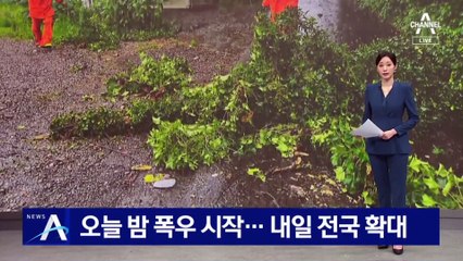 오늘 밤 남부 지방부터 폭우…내일 전국 확대