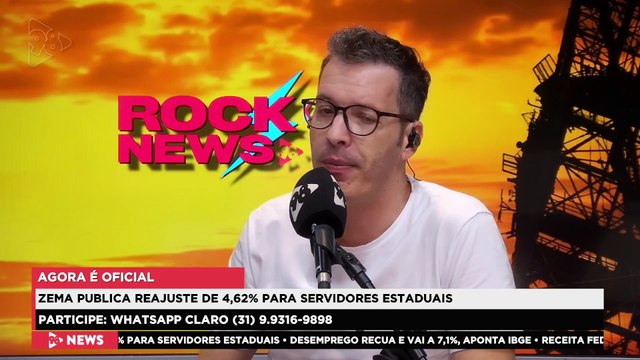 ROCK NEWS | Zema publica reajuste de 4,62% para servidores estaduais