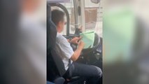 Detenido y positivo en cocaína un conductor de autobús que iba viendo vídeos y rellenando documentos