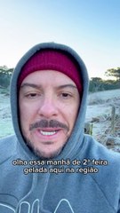 Paisagem congelada no Sul do Brasil
