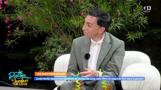 Linda Hardy dans l'émission La Piscine de Jordan De Luxe sur C8