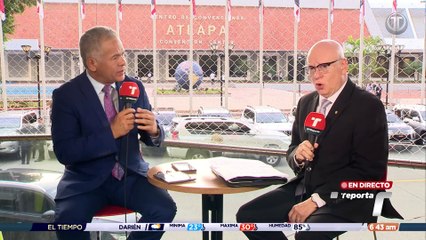 Miguel Lecaro, coordinador de la Transmisión de Mando Presidencial, explica protocolo