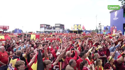 Les supporters des Diables font danser Düsseldorf