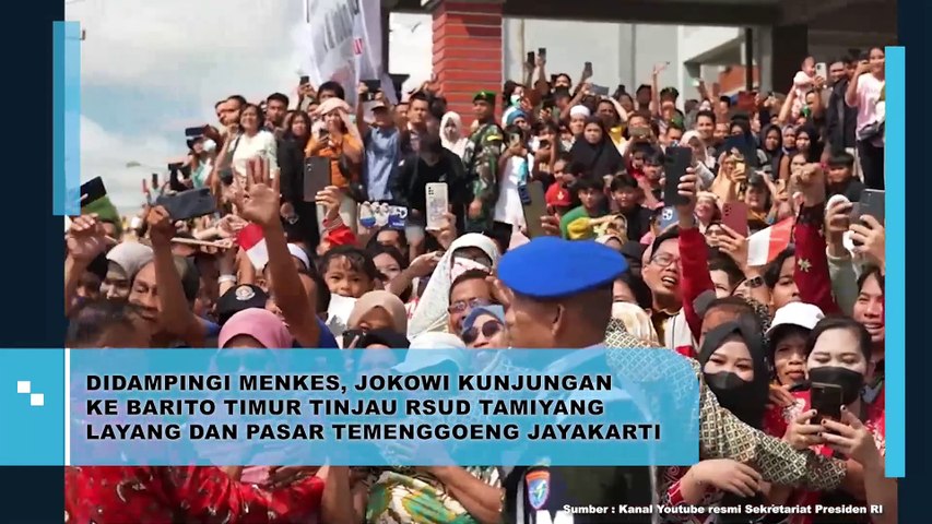 DIDAMPINGI MENKES, JOKOWI KUNJUNGAN KE BARITO TIMUR TINJAU RSUD TAMIANG LAYANG DAN PASAR TEMENGGOENG JAYAKARTA