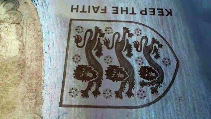 Beach art celebrates England's Euro win