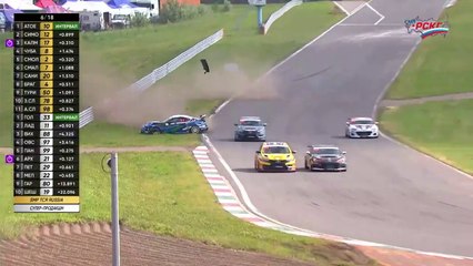 Russian Circuit Series Touring TCR 2024 Kazan Ring Race 1 Arkhangelsky Big Crash