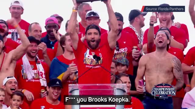 'F*** you Brooks Koepka' - Florida Panthers celebrate Stanley Cup win