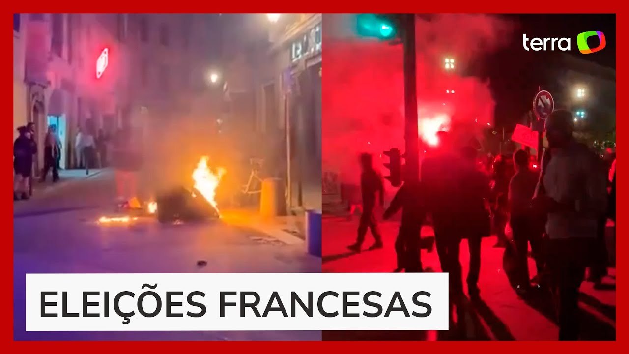 Paris registra protestos após vitória da extrema-direita no 1° turno das eleições parlamentares