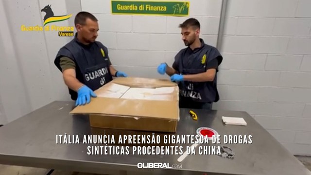 Itália anuncia apreensão gigantesca de drogas sintéticas procedentes da China