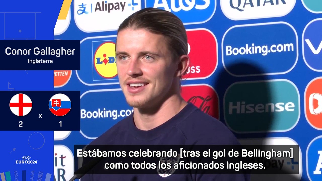 Los jugadores de Inglaterra reaccionan al golazo de Bellingham