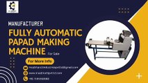 Fully Automatic Papad Making Machine | Maabharti Industries Pvt Ltd