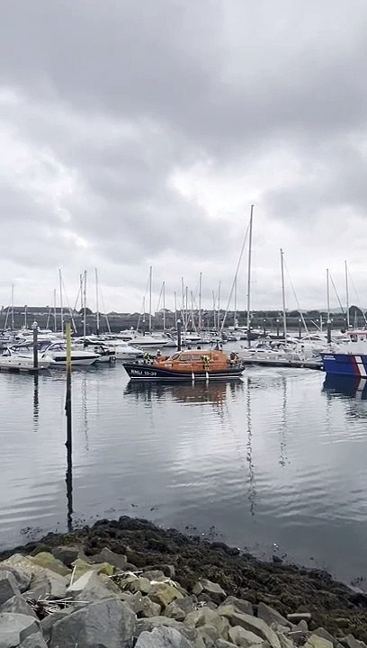 Pwllheli lifeboat returns for training
