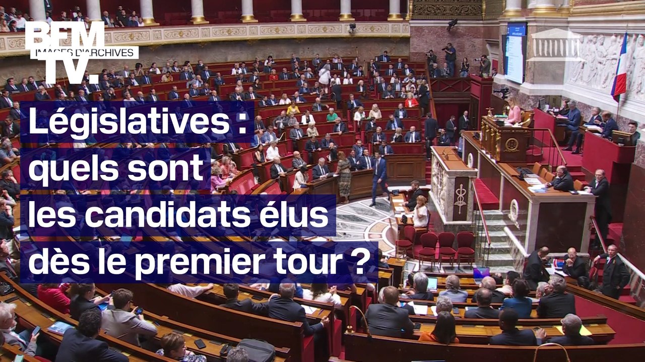 Ces candidats qui ont été élus dès le premier tour des législatives