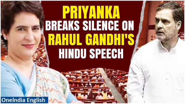 My Brother Didn't Insult Hindus: Priyanka Gandhi Supports Rahul Gandhi After His Fiery Speech| Watch