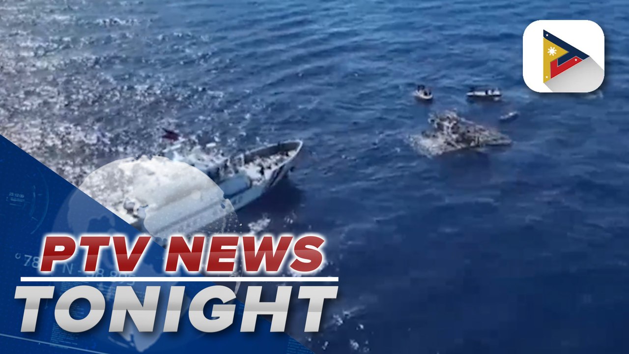 PCG conducts rescue operation for 2 Filipino fishermen seriously injured in explosion on fishing boat, China Coast Guard ships try to block path of rescuers