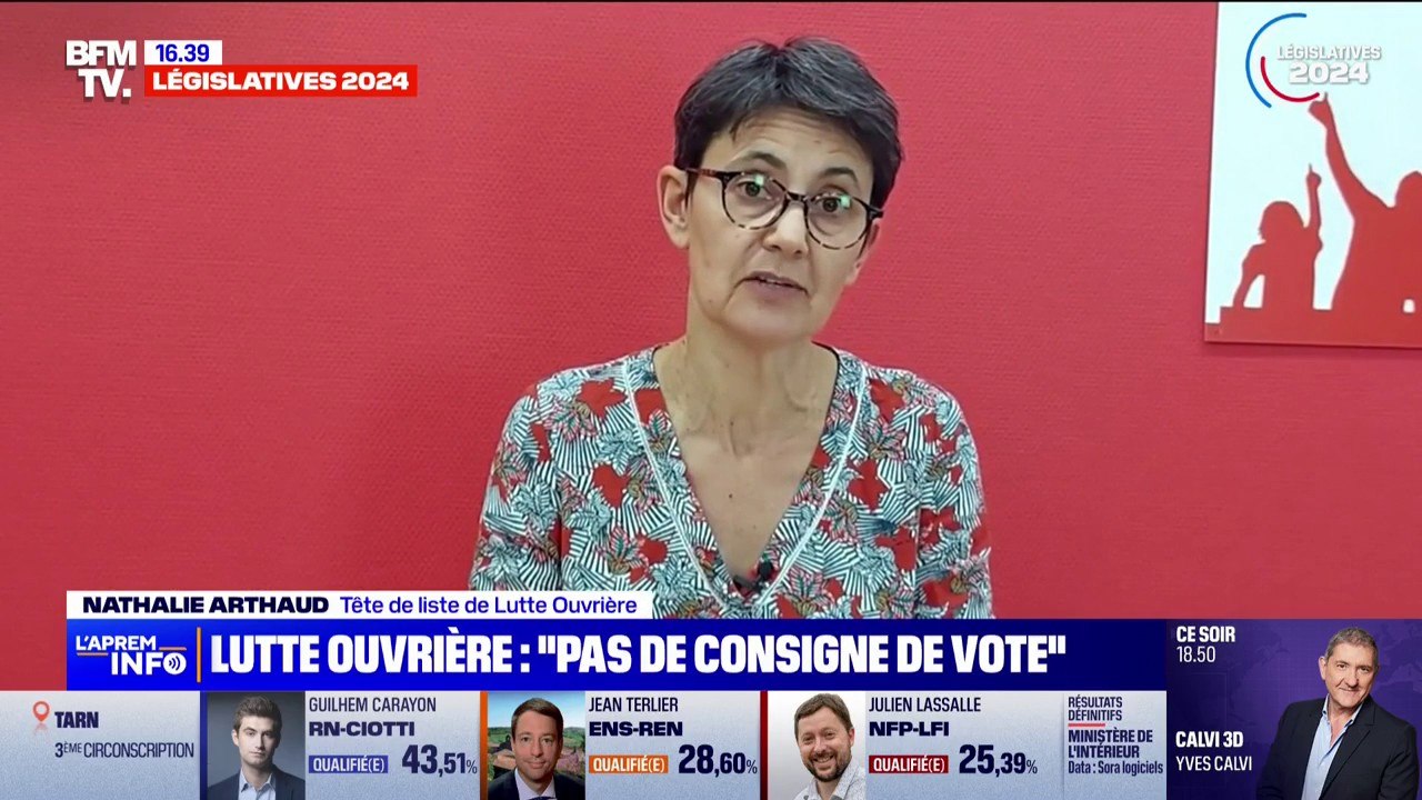 Nathalie Arthaud: "Lutte ouvrière ne donne pas de consigne de vote"