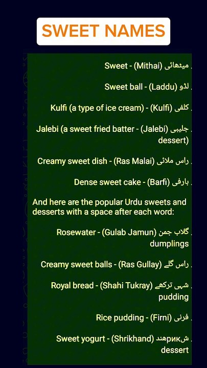 Sweet names