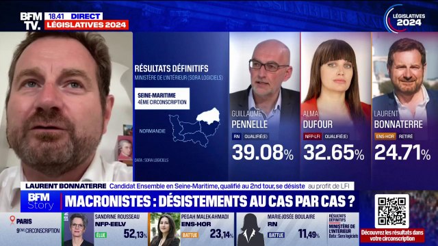 Seine-Maritime: Laurent Bonnaterre (Ensemble), se retire mais n'appelle pas à faire barrage contre le RN
