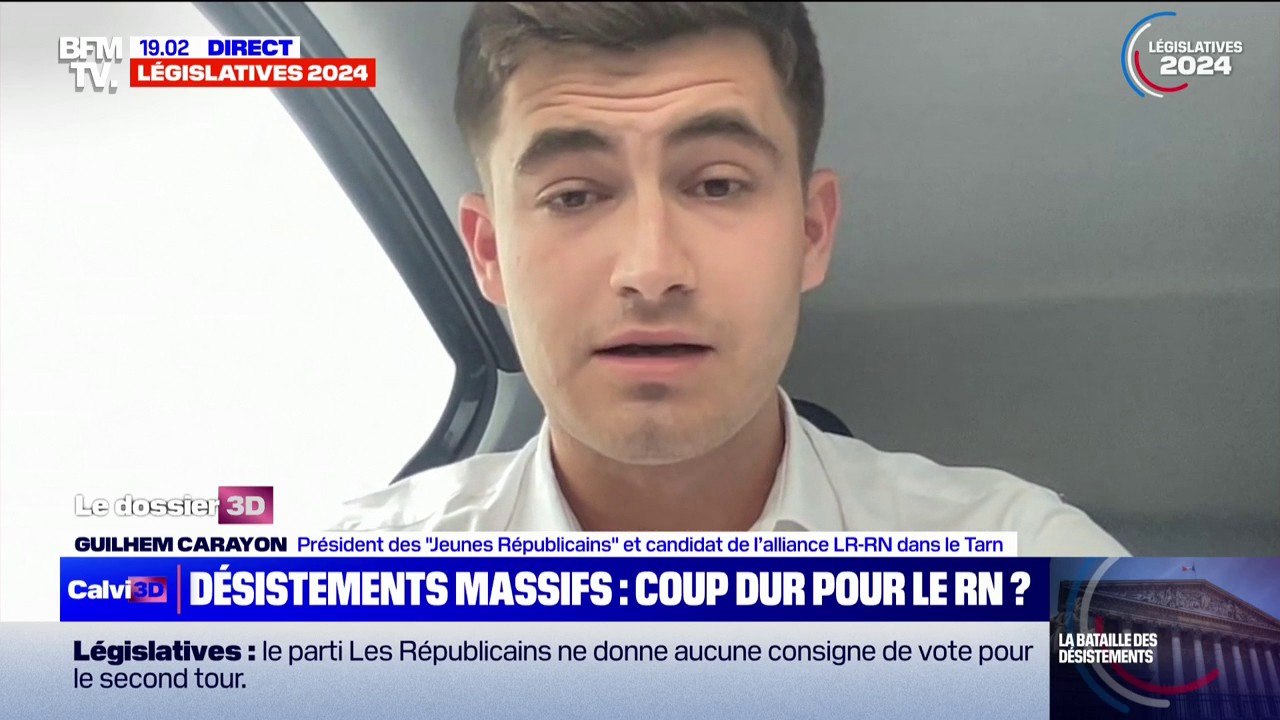 Front républicain contre le RN: "C'est une alliance qui est une honte absolue pour la République", réagit Guilhem Carayon (Jeunes Républicains)