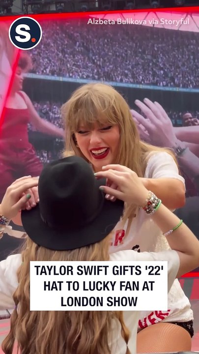 Taylor Swift Gifts '22' Hat to Lucky Fan at Lon...