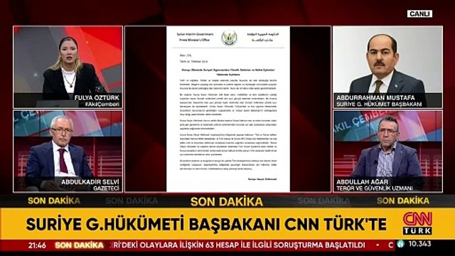 Suriye G. Hükümeti Başbakanı CNN TÜRK'te