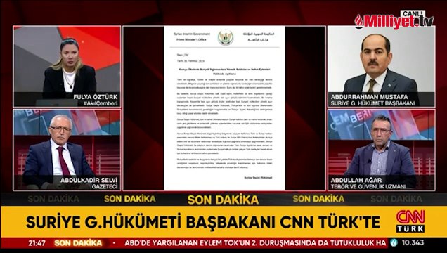 Suriye Geçici Hükümeti Başbakanı CNN Türk'te: Türk kutsallarına saldırı kabul edilemez