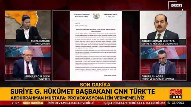 Suriye Geçici Hükümeti Başbakanı: Türk halkından özür diliyorum