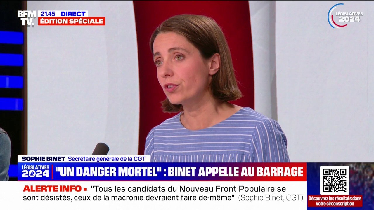 Sophie Binet (CGT): "Tout le monde sait très bien que Jean-Luc Mélenchon ne sera pas Premier ministre, donc il faut arrêter de raconter n'importe quoi"