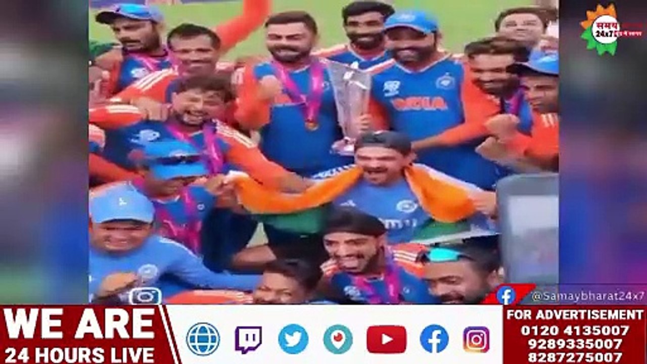 टीम इंडिया हेड कोच राहुल द्रविड़ ने भी मनाया टी20 विश्व कप जीत का जश्न