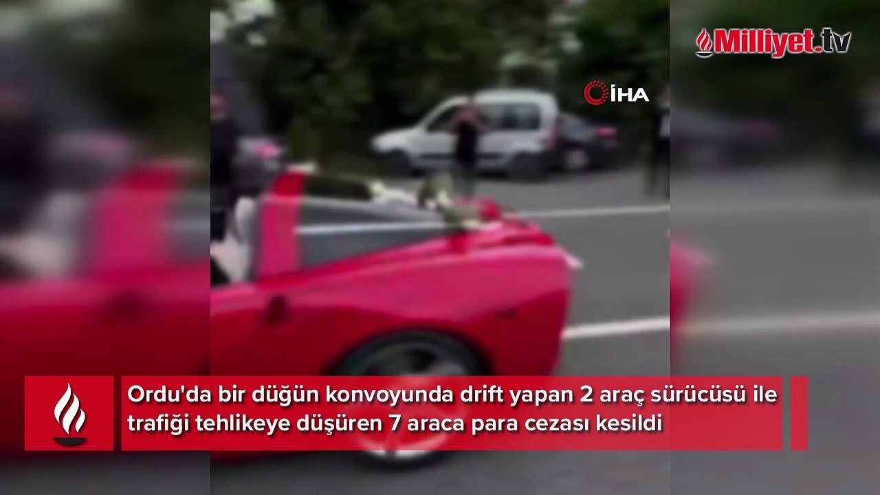 Düğün konvoyunda drift ve tehlikeli araç kullanımı pahalıya patladı