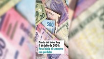 Precio del dólar hoy 1 de julio de 2024: Peso inicia el semestre con pérdidas