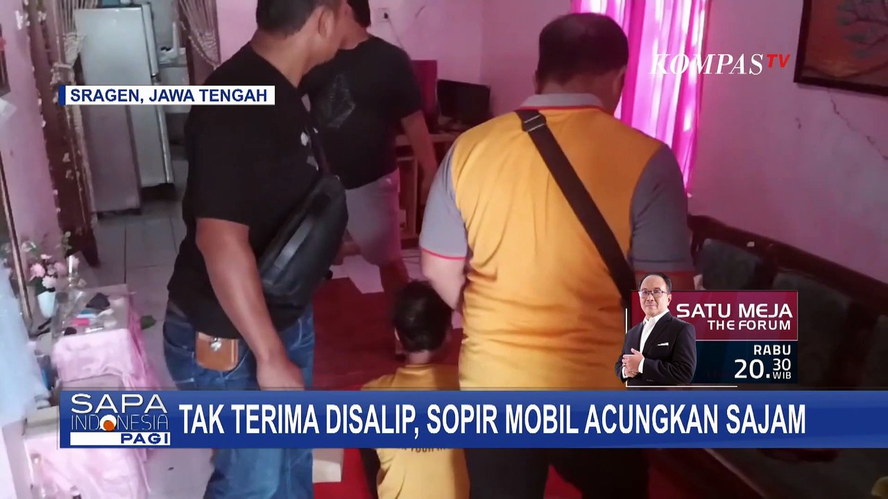 Detik-Detik Aksi Koboi Jalanan Acungkan Sajam di Sragen, Polisi Tangkap Pelaku